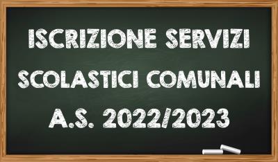 Iscrizione Servizi Scolastici A.S. 2022/2023