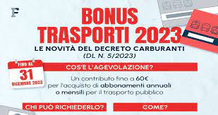BONUS TRASPORTI 2023 - Ministero Lavoro & Politiche Sociali 